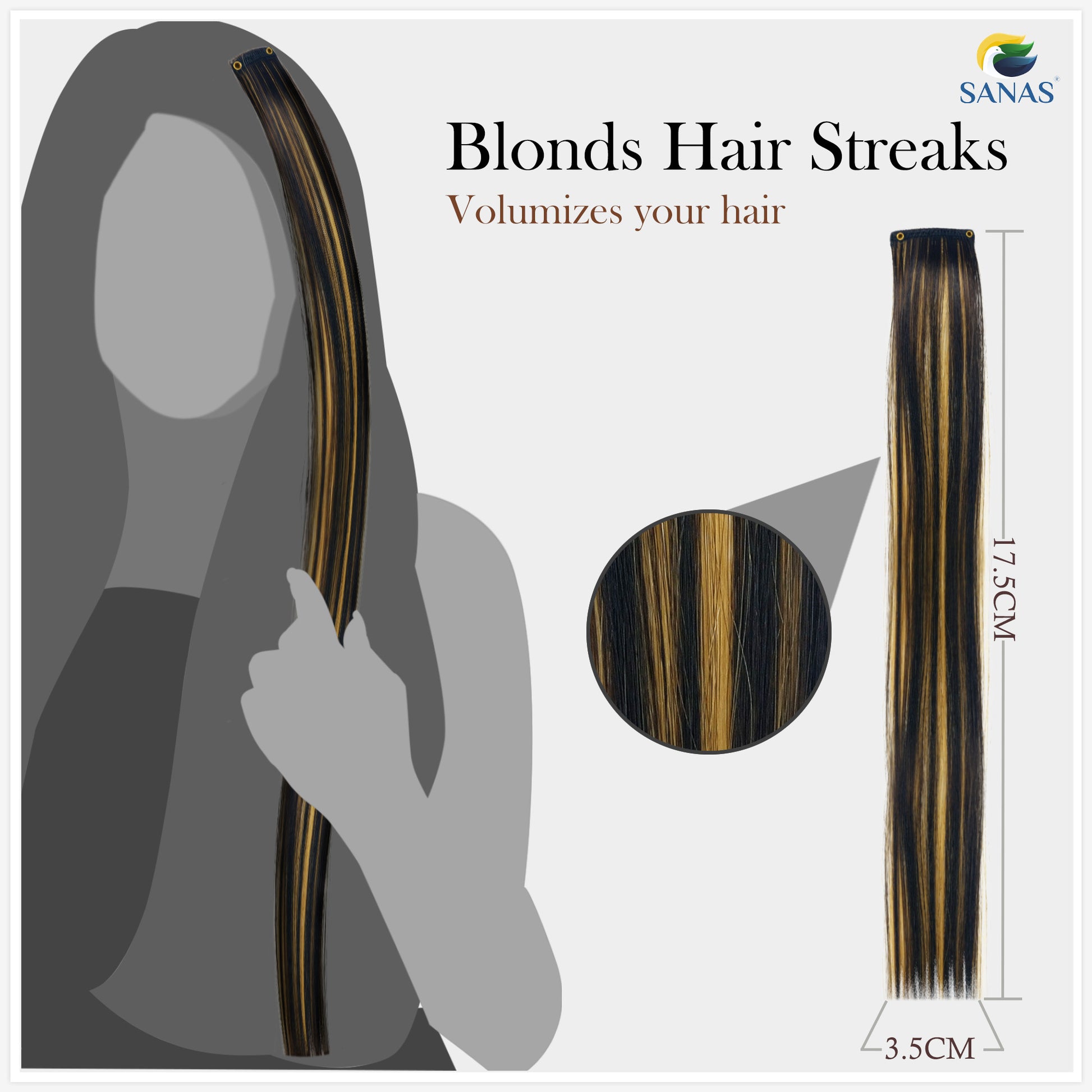 Blonde Streaks Hair Extension