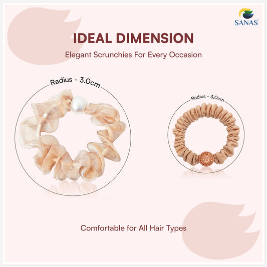 Sanas (10Pcs) Hair Scrunchies For Women Stone Rubber Band For Hair Ties For Women Beauty Accessories For Girls Gift Cute Scrunchies Set Cotton Hair Accessories For Woman Stylish  (Mixed Colors) (10Pcs)