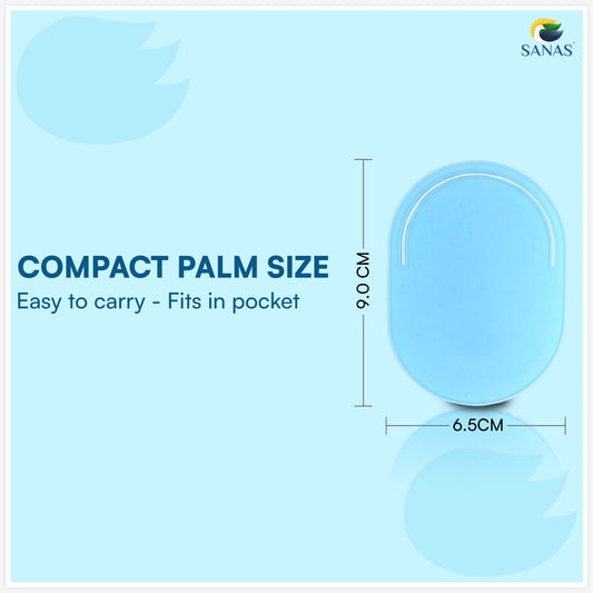 Sanas Soft Rubber Teeth Pocket Comb - 3Pcs