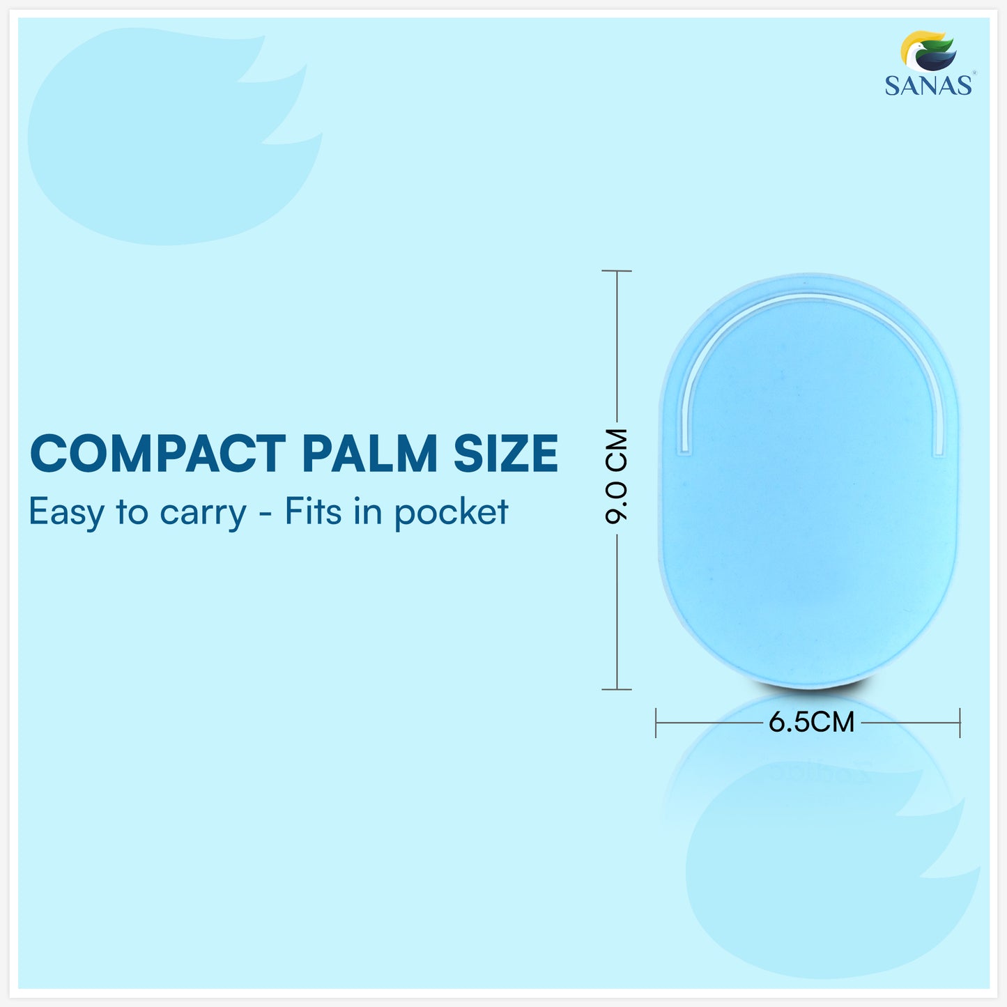 Sanas Soft Rubber Teeth Pocket Comb - 3Pcs