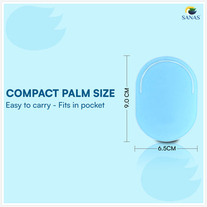 Sanas Soft Rubber Teeth Pocket Comb - 3Pcs