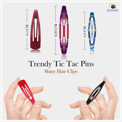 Sanas Tic Tac Hair Clips For Girls 48PC