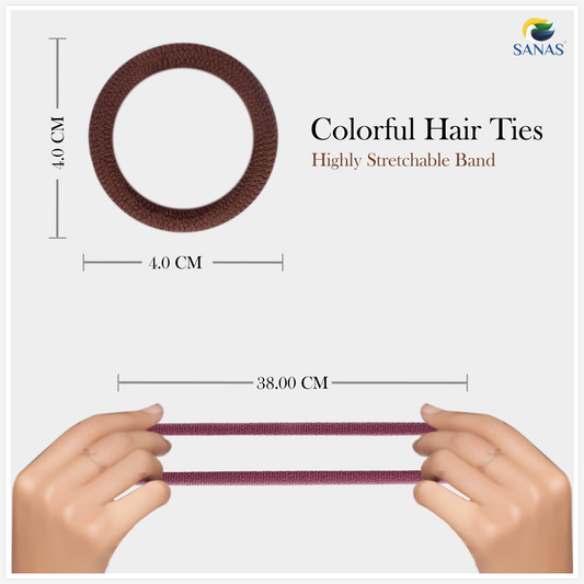 Colorful hair rubber bands for girls ponytail and braid hairstyles