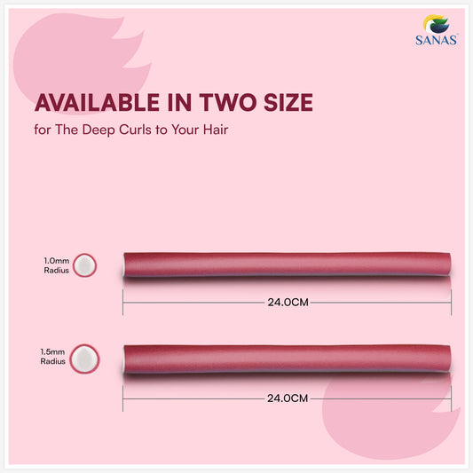 Sanas Heatless Curler For Hair Women Flexi Rods - 20-Piece