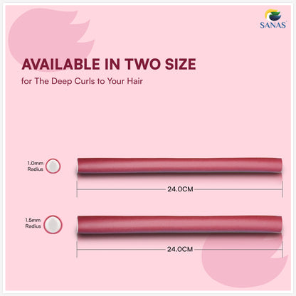 Sanas Heatless Curler For Hair Women Flexi Rods - 20-Piece