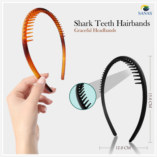 Sanas Teeth Hair Headband for Women - 4Pcs
