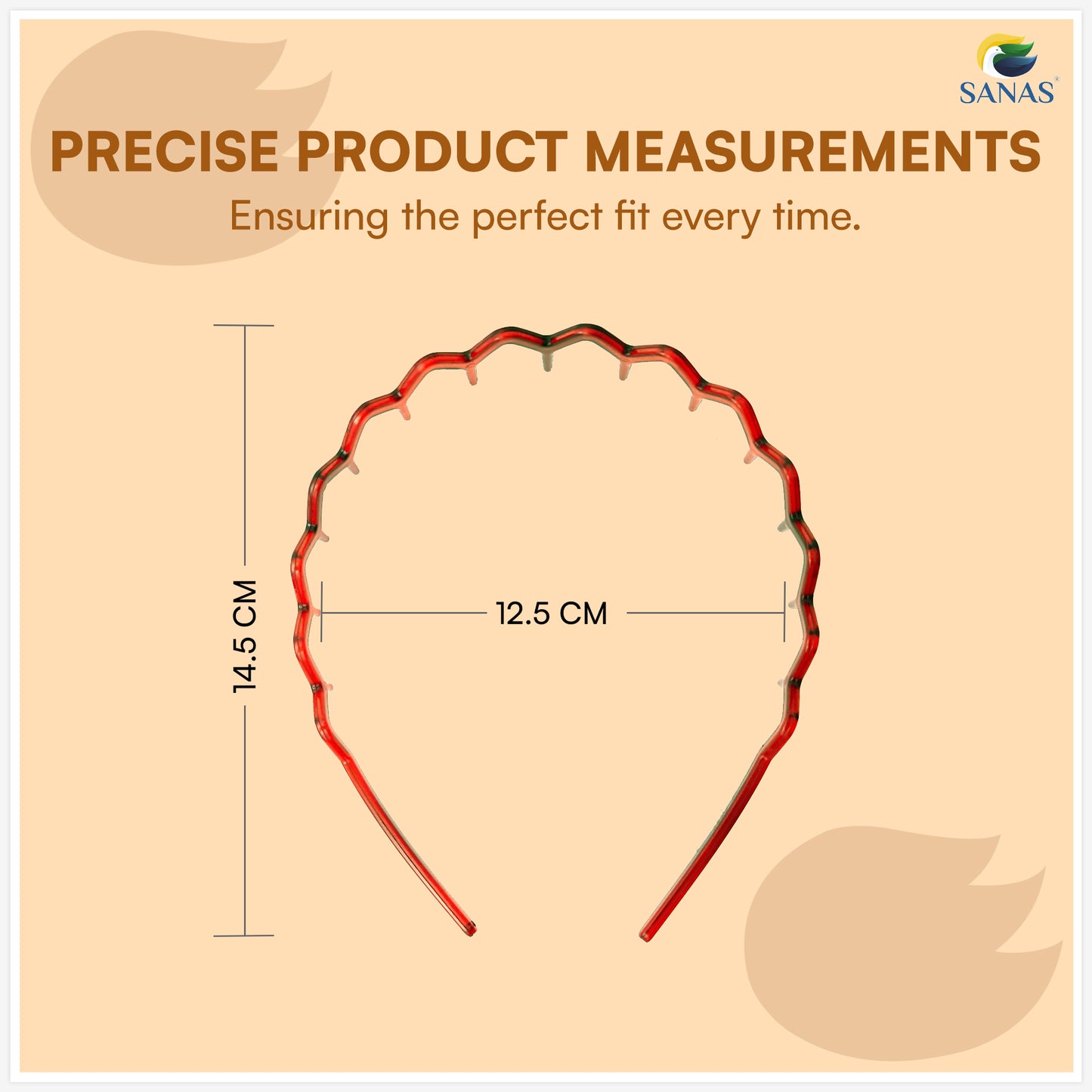 Sanas Long Teeth Hairband For Women - 4Pcs