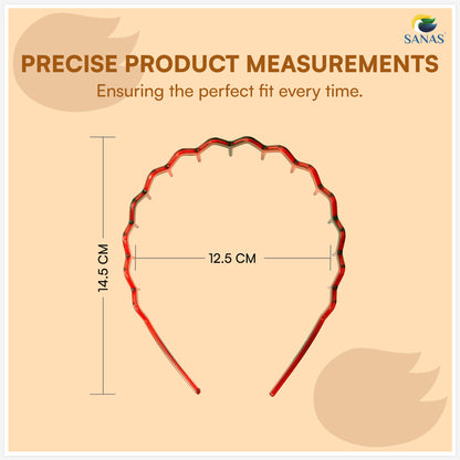 Sanas Long Teeth Hairband For Women - 4Pcs