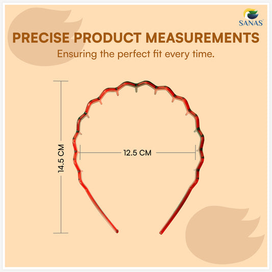 Sanas Long Teeth Hairband For Women - 4Pcs