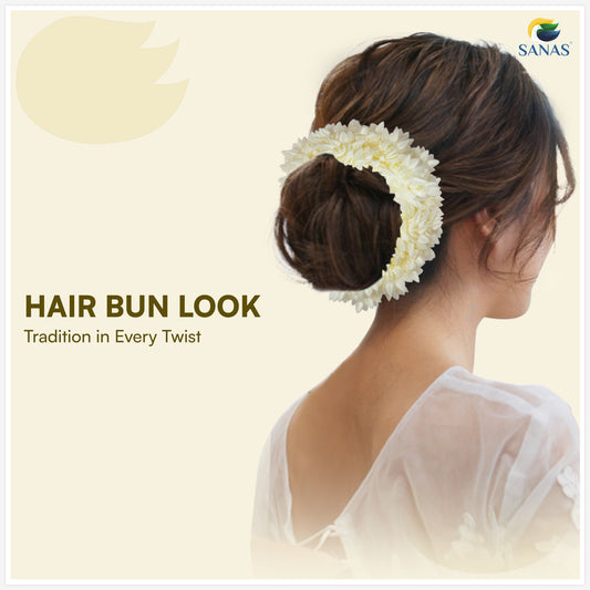 Sanas Artificial Gajra For Hair Bun (10Pcs)