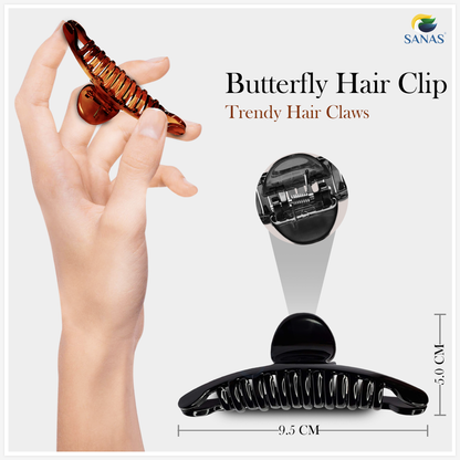 Korean transparent butterfly hair clips