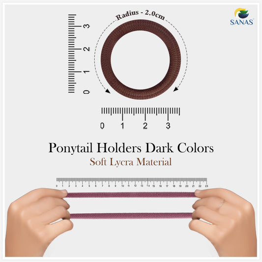 Sanas Ponytail Holders Elastic Hairband - 30Pcs