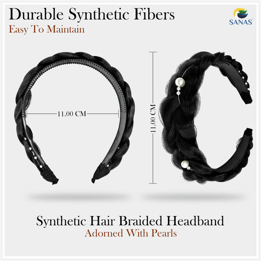 Sanas Artificial Hair Braided Hairband - 1Pc