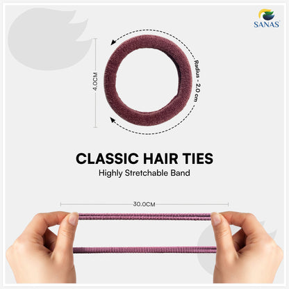 Soft elastic hair ties for women and girls