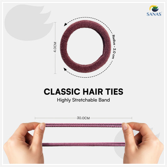 Sanas (60Pcs) Hair Rubber Band For Girls Black Rubber Band For Hair Ties For Women Stylish Useful Gifts For Woman Rubber Bands For Hair Accessories For Women Stylish Hair Tie (Multicolours) (60Pcs)