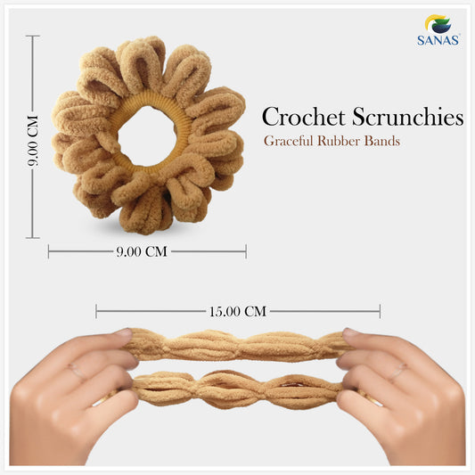 Sanas Crochet Scrunchies Hair Band - 12Pcs