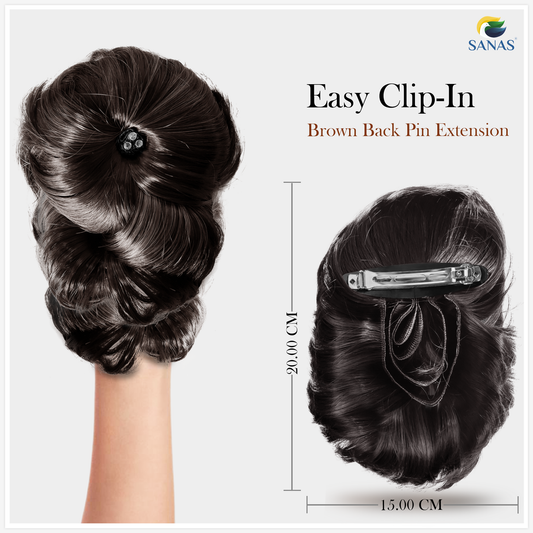 Hair Bun With Back Pin