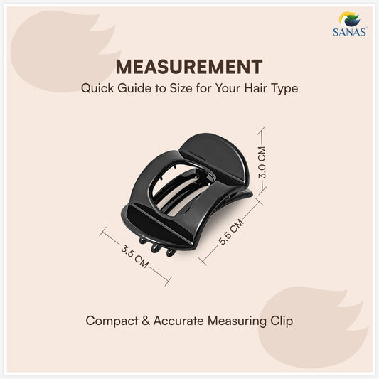 Sanas Small Square Bun Clip For Women 4 Pcs