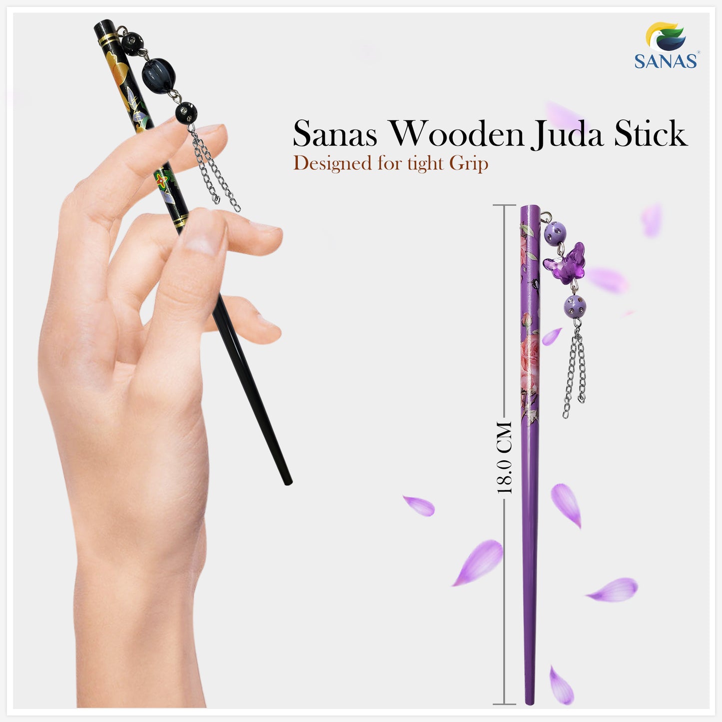 Sanas Wooden Juda Stick - 6Pc