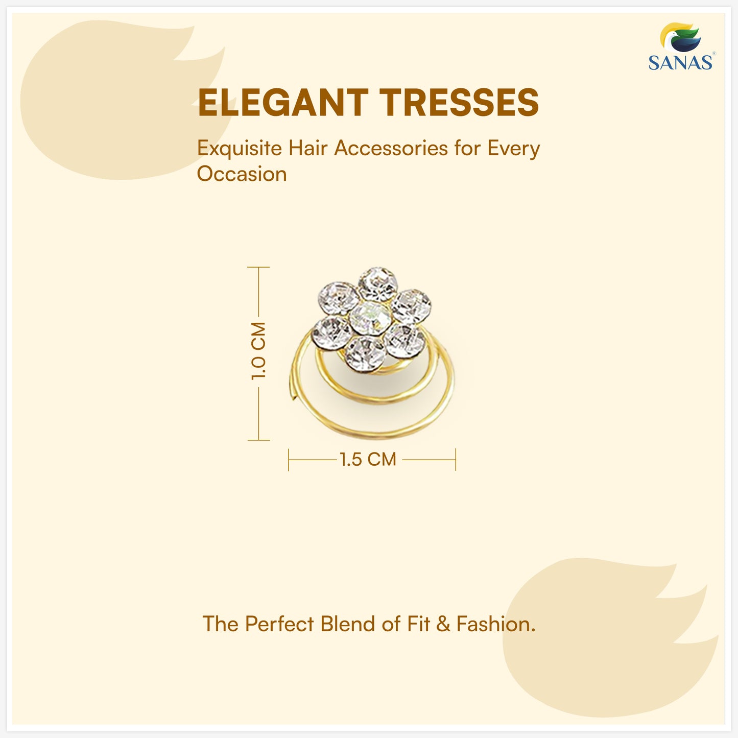 Sanas Pearl Spring Bun Pins – Easy Hair Bun Styling Accessories for Women – 12 Pcs