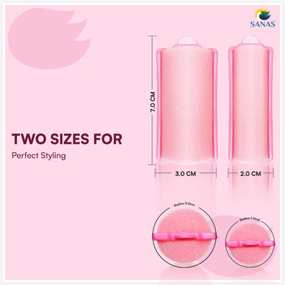 Sanas Foam Hair Rollers - 20Pcs