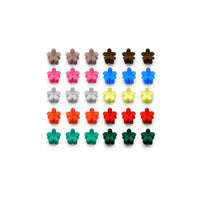 Sanas 30Pcs Flower Claw Clips for Women Multicolor Mini Hair Clips Set