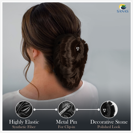 Hair Bun With Back Pin