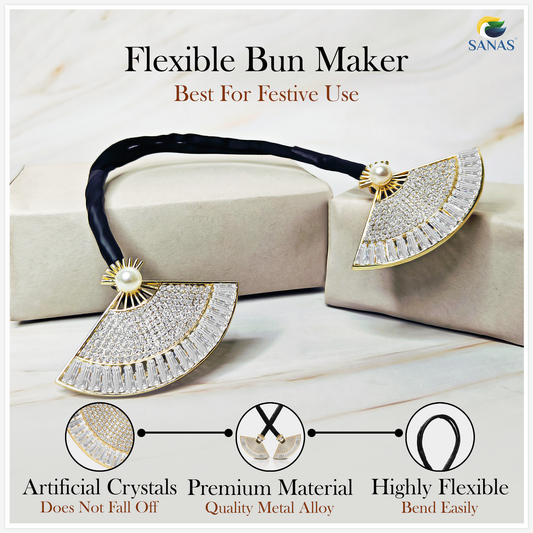 Sanas Rhinestone Hair Twist Bun Maker - 1Pc
