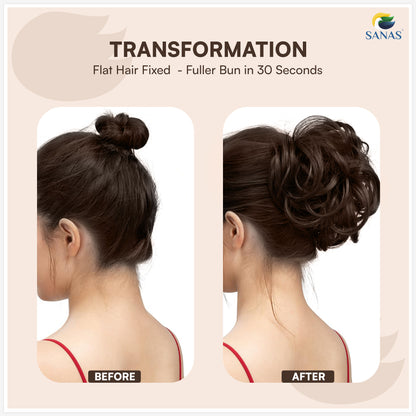 Messy bun hair piece for women and girls