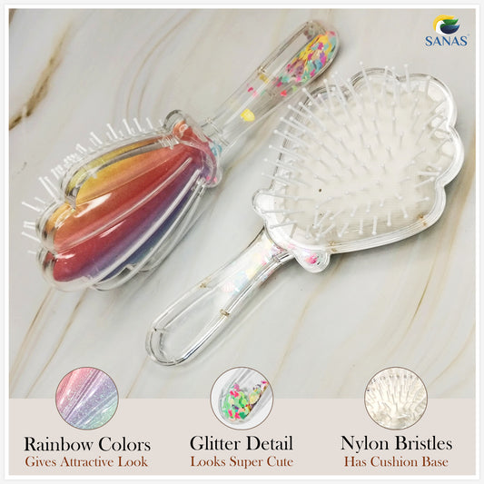 Sanas Glitter Hair Paddle Brush - 1Pc