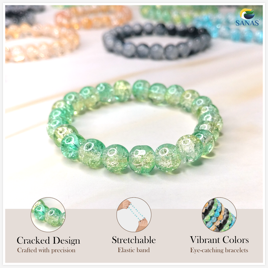 Trendy stackable glass bead bracelets for daily wear