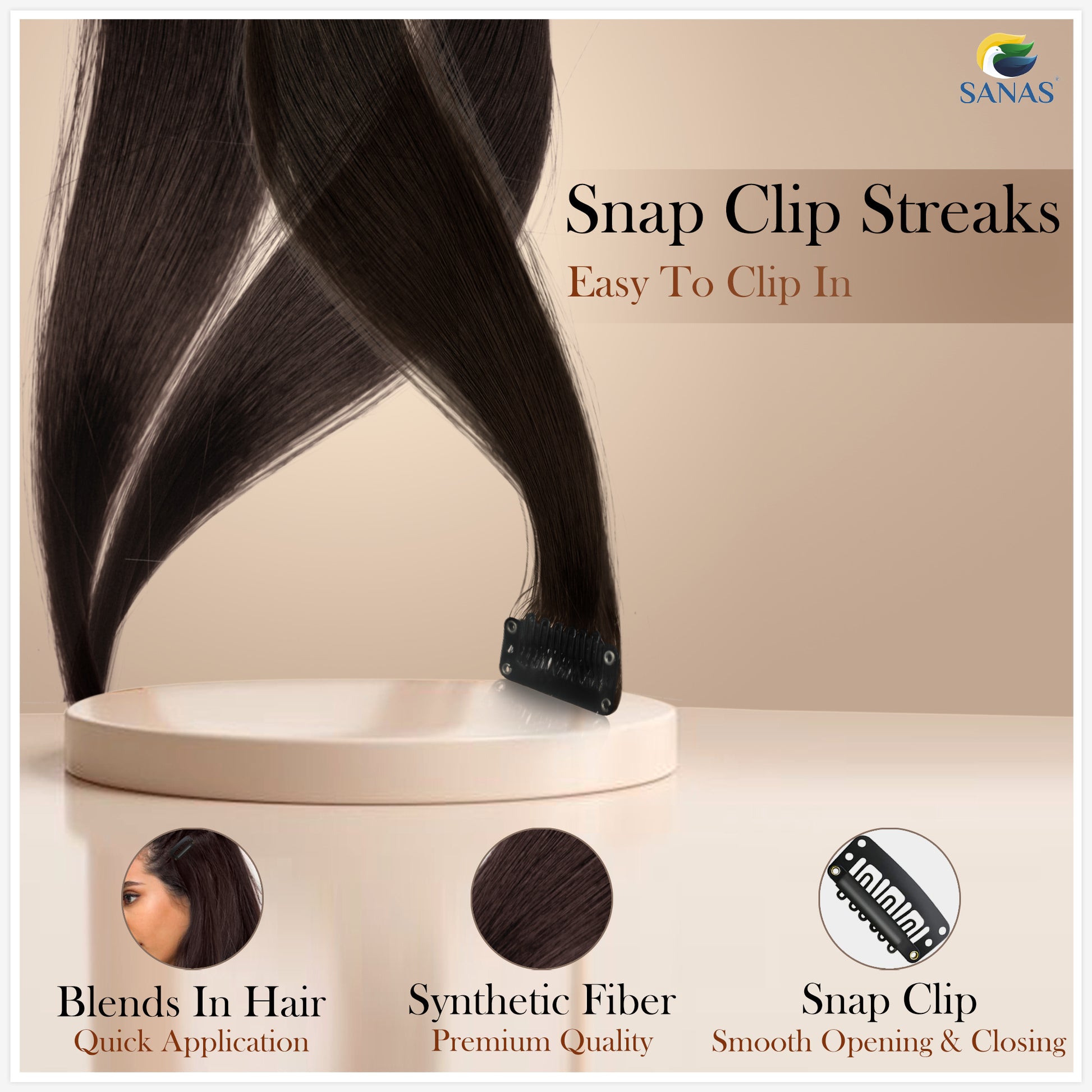 Brown Streaks Hair Extension