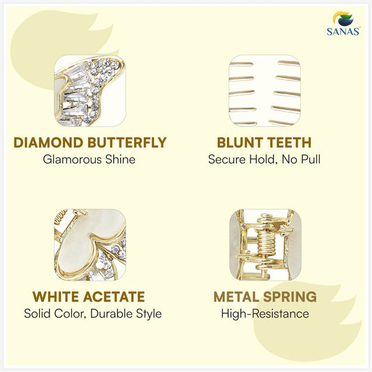 Sanas Double Wing Resin Butterfly For Women 1 Pc