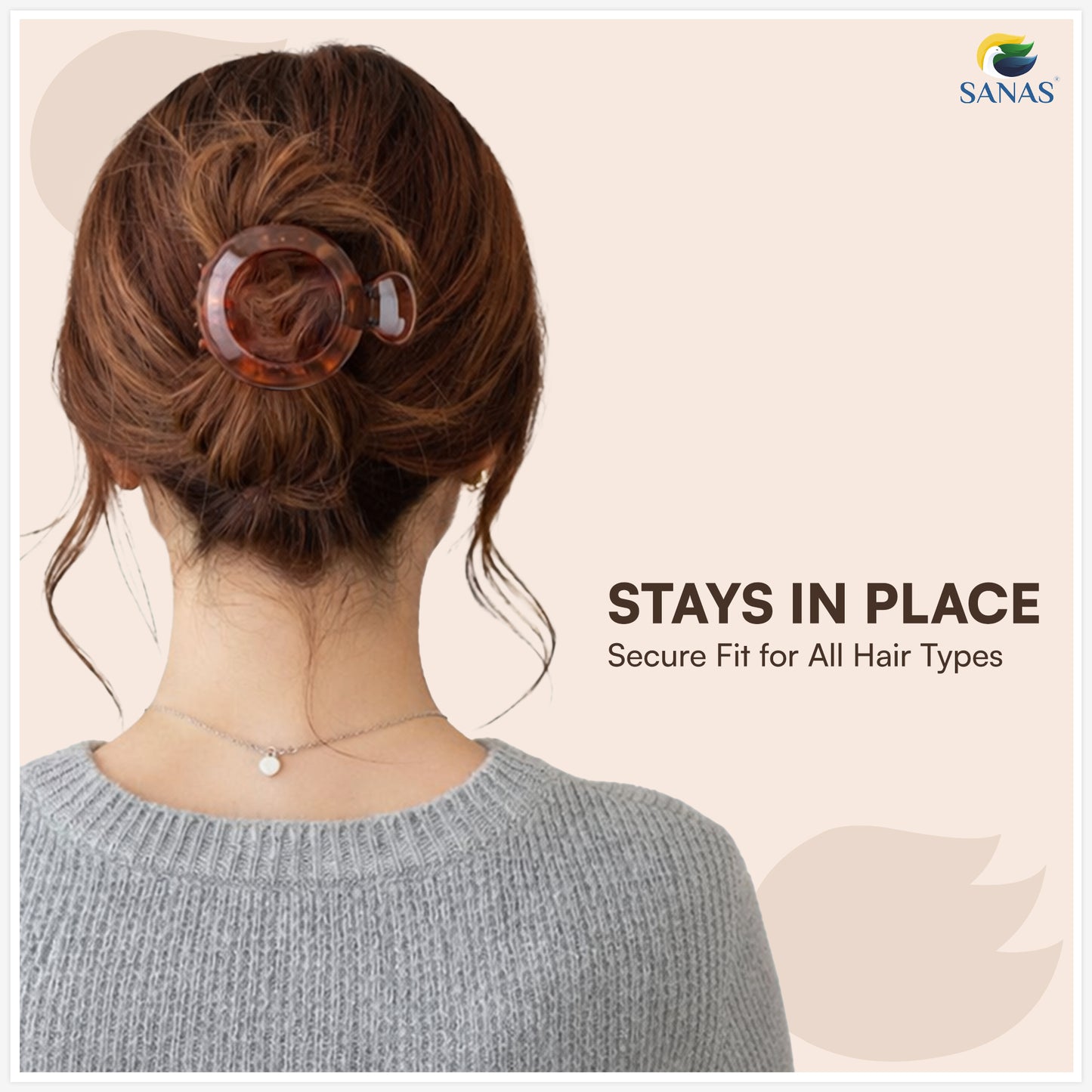 Stylish korean clutcher for women glossy round hair clip