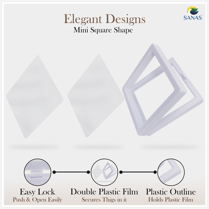 Sanas White Acrylic Shadow Box - 10Pcs