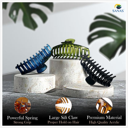 Sanas Large Hair Claw - 3Pcs