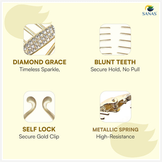 Sanas Metal Fishtail Banana Clip For Women 1 Pc