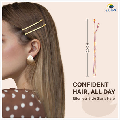 Strong grip black bobby pins for thick and thin hair women
