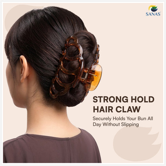 SANAS (3 Pcs) Six Ring Large Hair Clips Hair Accessories for Women (3 Pcs)