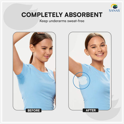 Sanas Disposable Sweat Pads For Underarms - 10Pcs