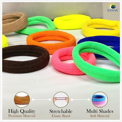 SANAS (36 Pcs) Multi Color Rubber Band Hair Accessories for Women and Girls (36 Pcs)