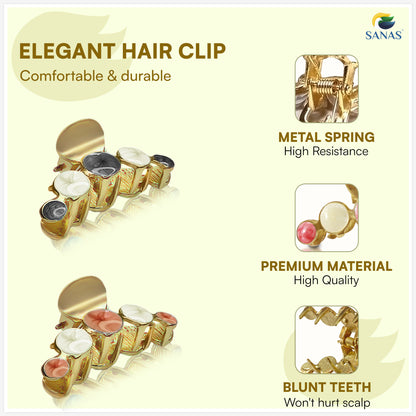 Sanas Multicolor Small Metal Clip - 4Pcs