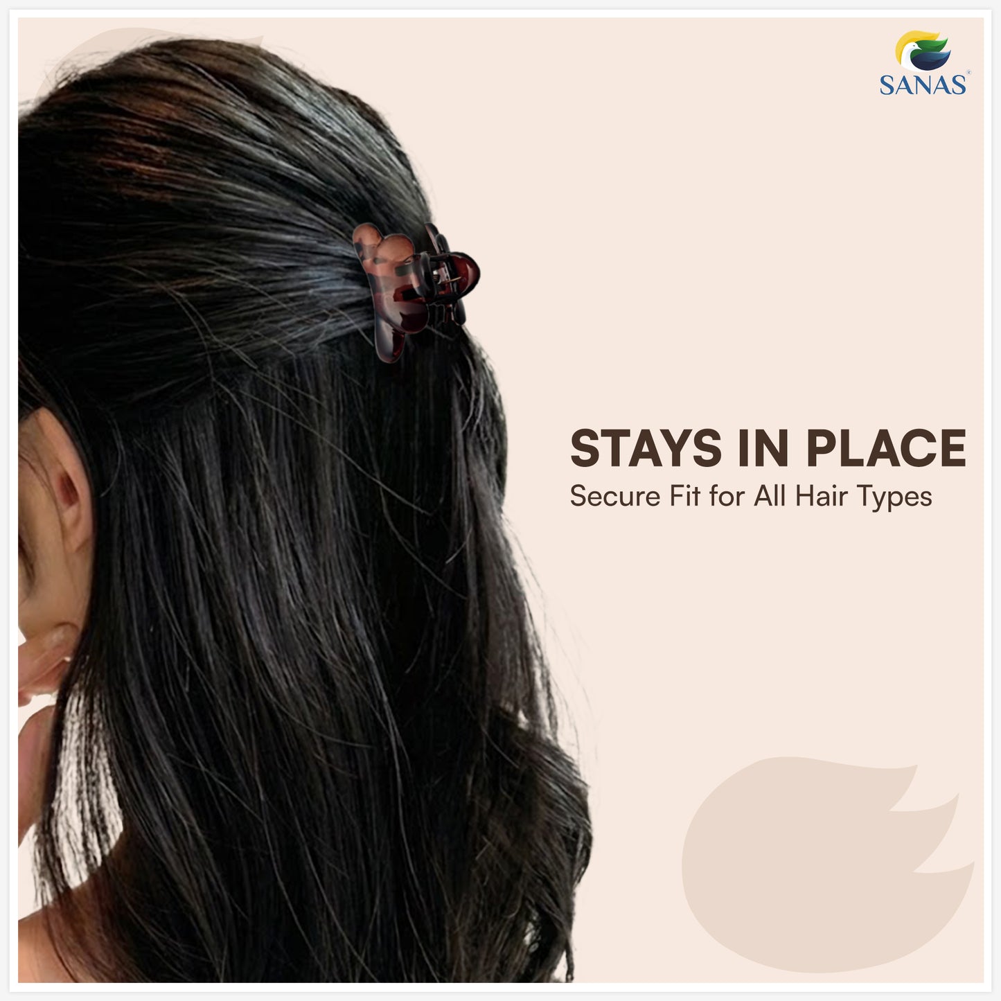 SANAS (4 Pcs) Small Hair Claw Clips Stylish Aesthetic Clutchers Cute Hair Accessories for Women and Girls Versatile 4 Shades (4 Pcs)