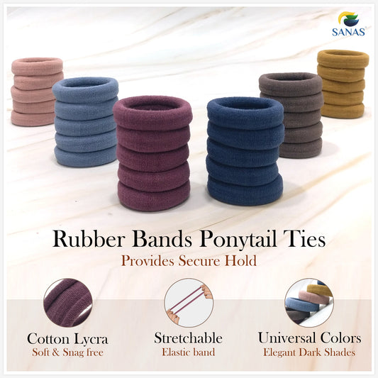 Sanas Ponytail Holders Elastic Hairband - 30Pcs
