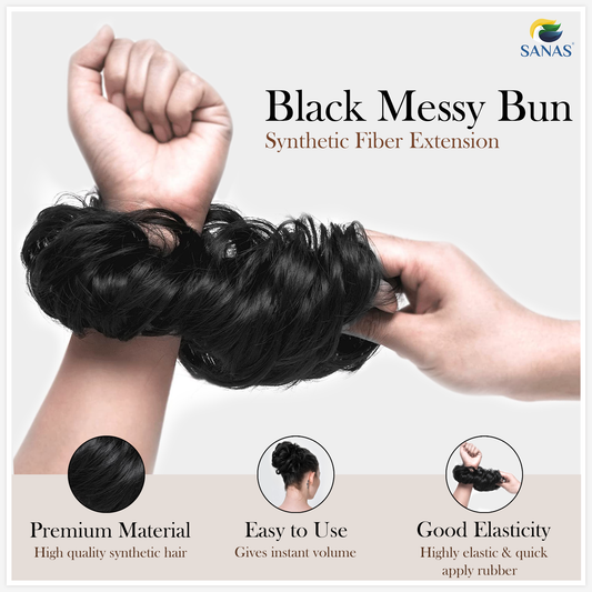 Synthetic Hair Bun Extension
