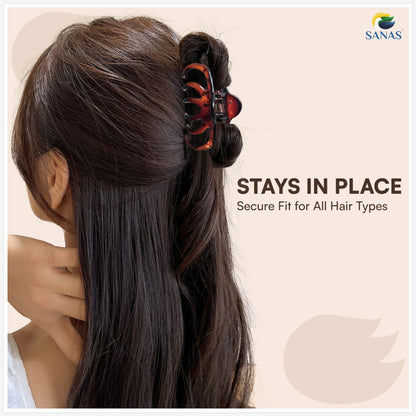 SANAS (4 Pcs) Stylish Small Hair Claw Clips Aesthetic Cute Hair Accessories for Women and Girls Versatile 4 Shades (4 Pcs)