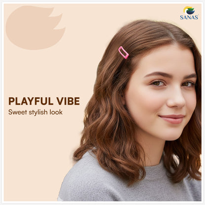 SANAS 36Pcs Tic Tac Hair Clips for Girls & Women – Cute Snap Hair Clips, Small Tic Tac Clips, Korean Hair Accessories, Pretty Hair Barrettes, Multicolor Hair Clips