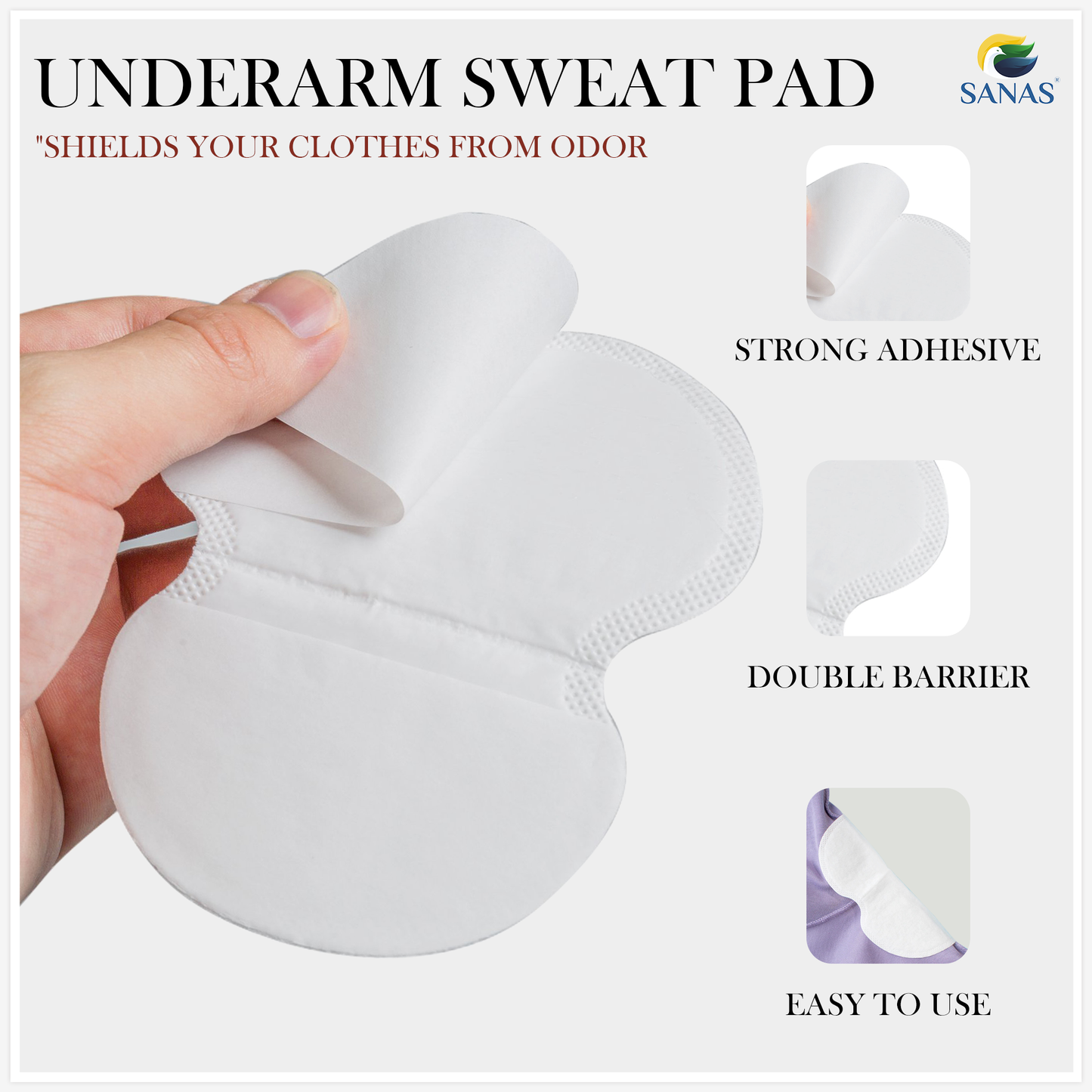Sanas Underarm Sweat Pad For Women & Men (6Packs)