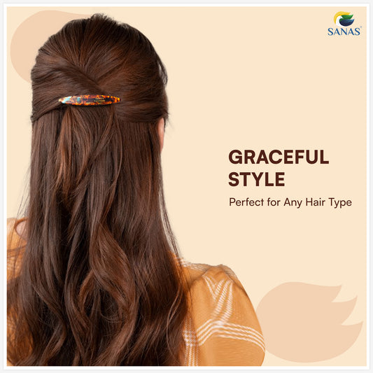 Premium barrette hair clip with strong clasp grip