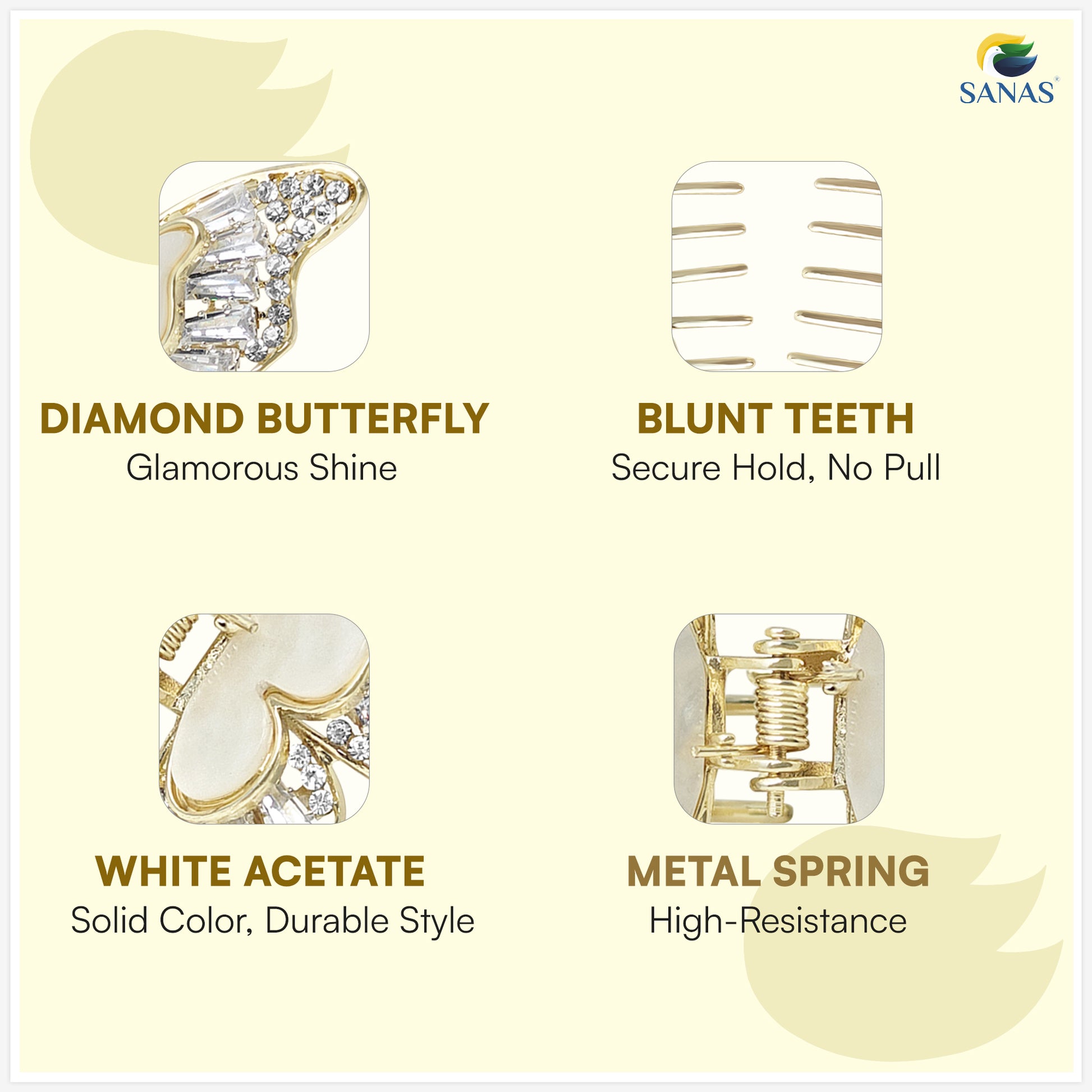 Elegant butterfly hair accessory for women hairstyles